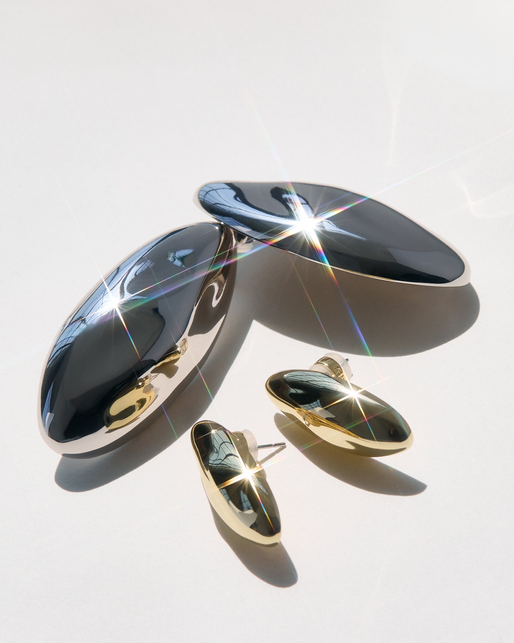 The XL Chrome Orb Studs