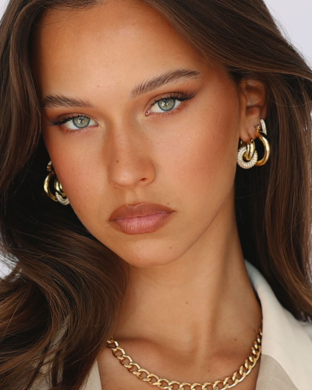 Baby Amalfi Tube Hoops- Gold (Ships Late August)