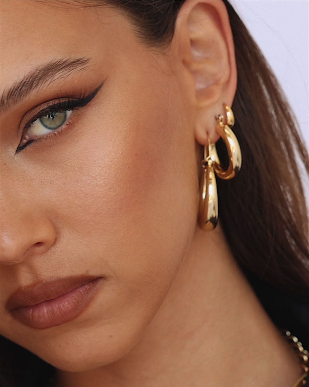 Baby Amalfi Tube Hoops- Gold (Ships Late August)
