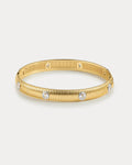 The Georgia Ridged Bangle- Gold
