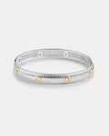 The Georgia Ridged Bangle- Silver