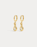 The Georgia Stone Knot Hoops- Gold
