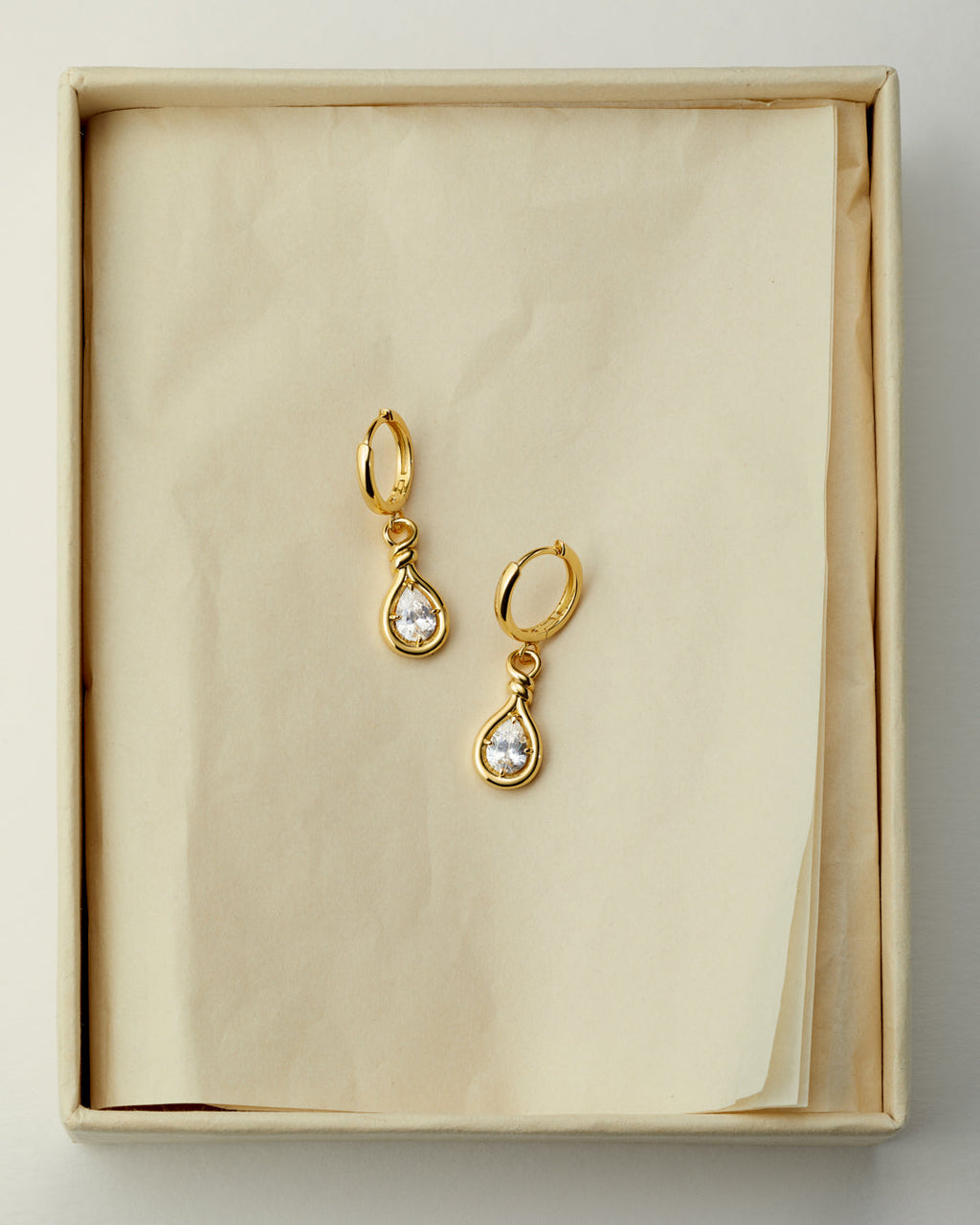 The Georgia Stone Knot Hoops- Silver