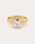 The Georgia Stone Signet Ring- Gold