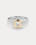 The Georgia Stone Signet Ring- Silver