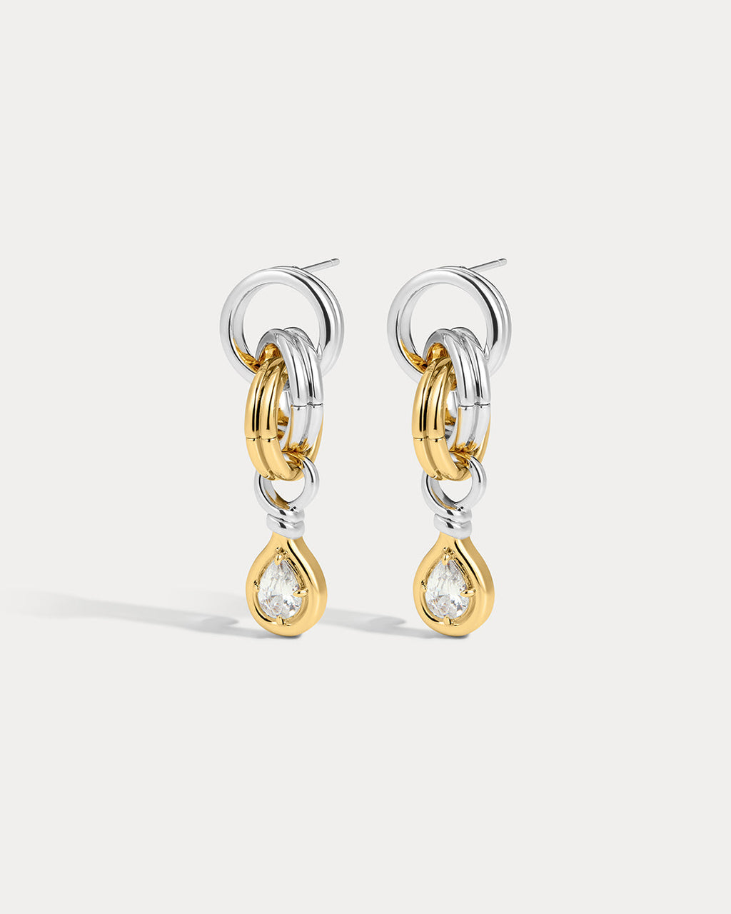 The Georgia Stone Twisted Studs- Silver