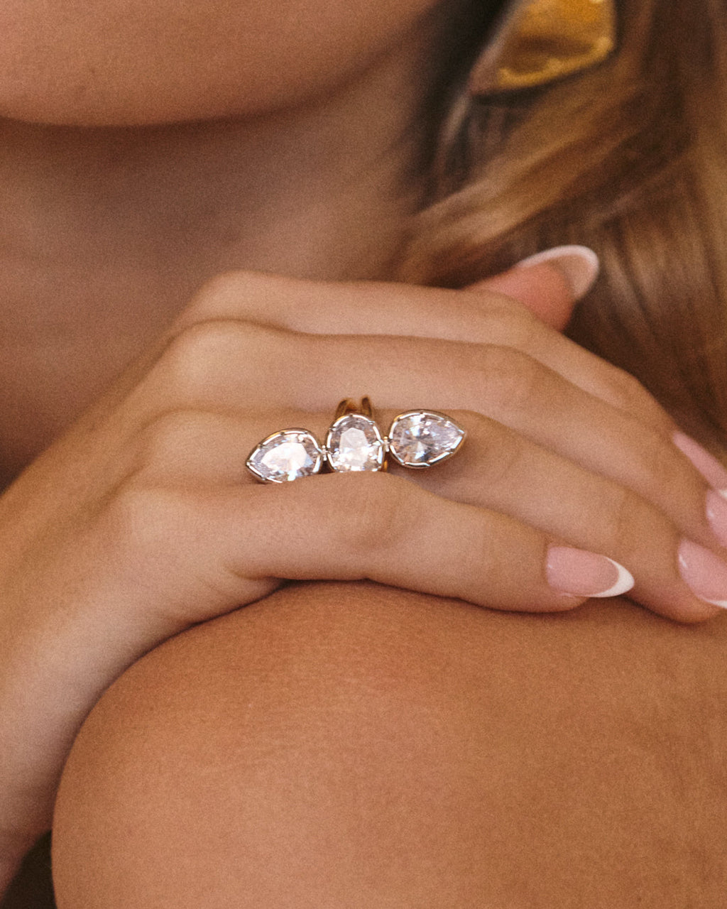 The Marais Triple Statement Ring-Gold