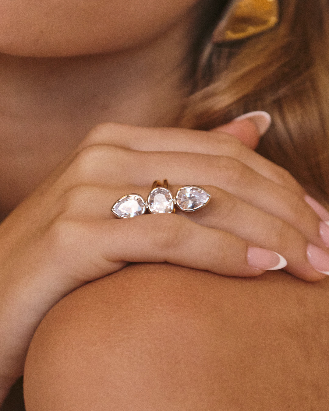The Marais Triple Statement Ring-Gold