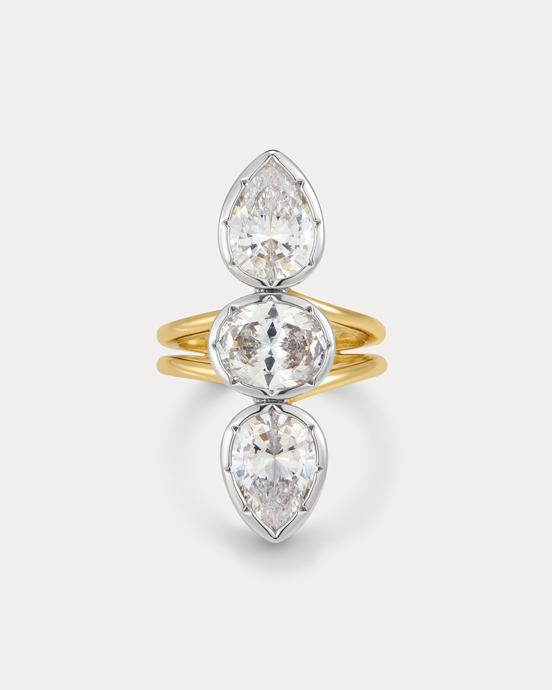 The Marais Triple Statement Ring-Gold