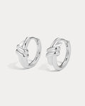 The Margaux Knot Hoops- Silver