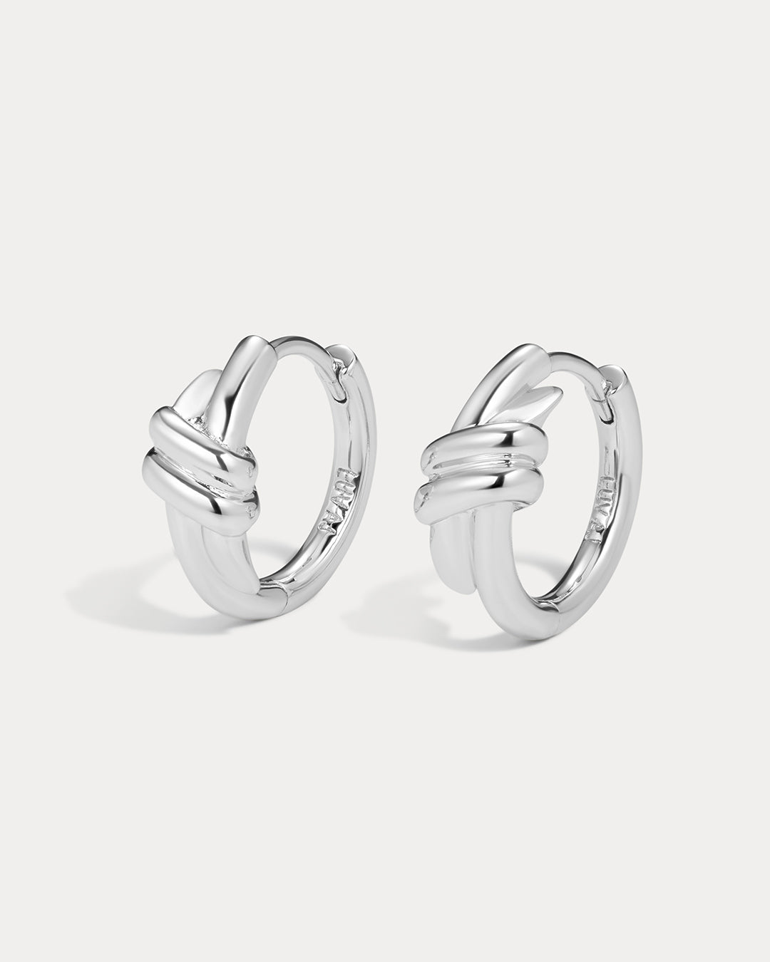The Margaux Knot Hoops- Silver