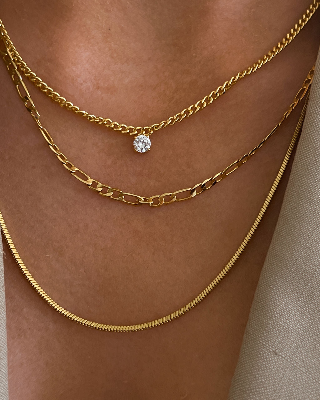 Bardot Stud Charm Necklace- Gold (Ships Mid August)