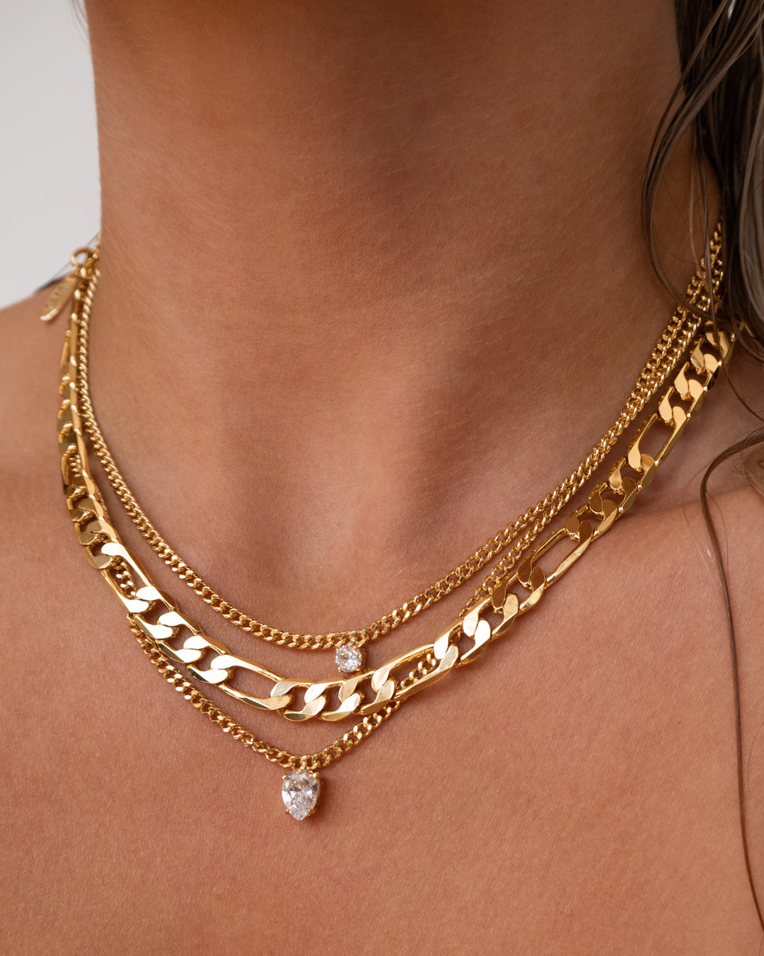 Bardot Stud Charm Necklace- Gold (Ships Mid August)
