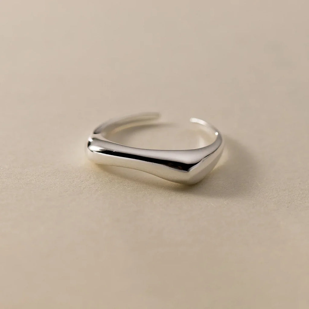 925 Sterling Silver Geometry Arc-Shaped Open Rings For Women Engagement High Quality Jewelry Accessories Wholesale Jewellery