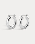 Baby Amalfi Tube Hoops- Silver (Ships Late August)