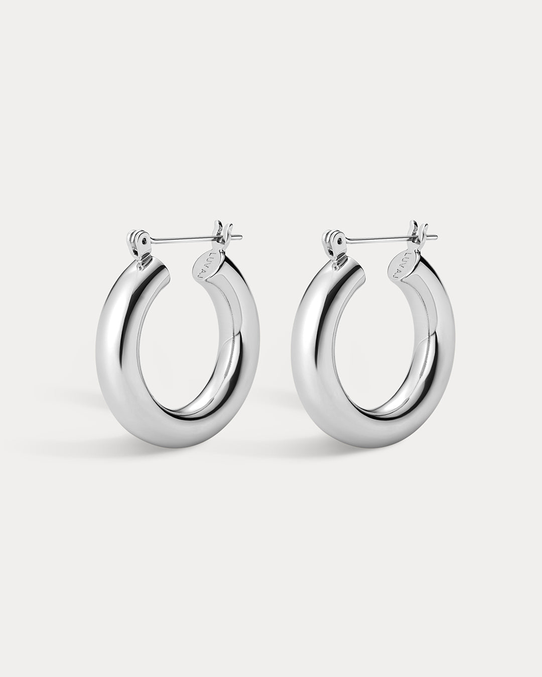 Baby Amalfi Tube Hoops- Silver (Ships Late August)