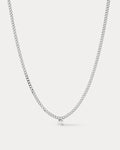 Bardot Stud Charm Necklace- Silver