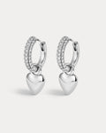 Puffy Heart Huggies- Silver