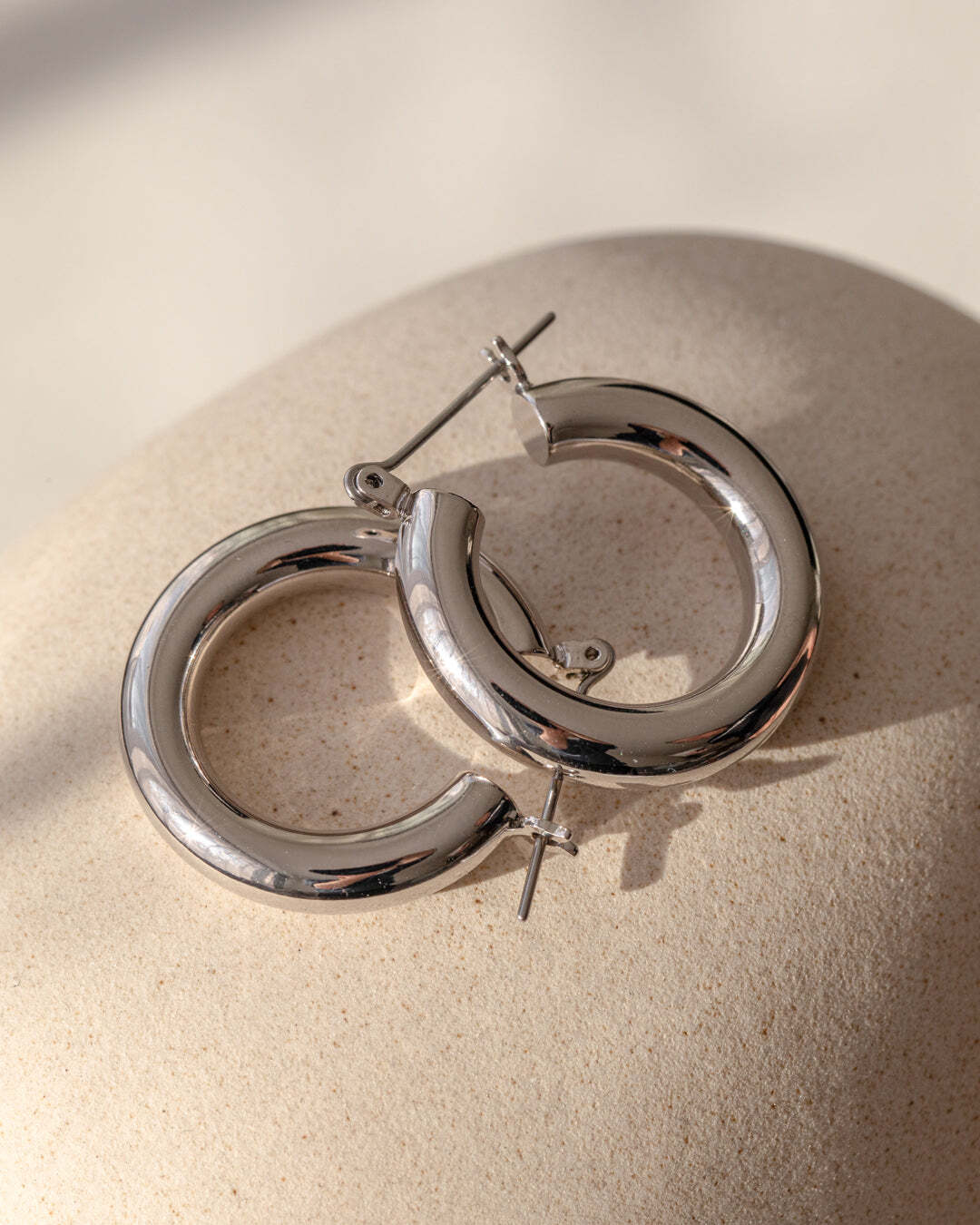 Baby Amalfi Tube Hoops- Silver (Ships Late August)