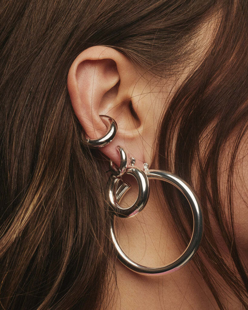 Baby Amalfi Tube Hoops- Silver (Ships Late August)